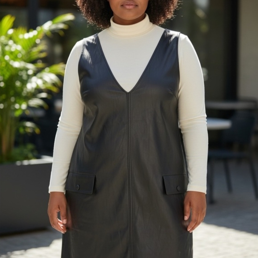 Eloquii Black Textured Dress